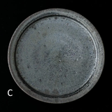 黒志野リム7寸皿